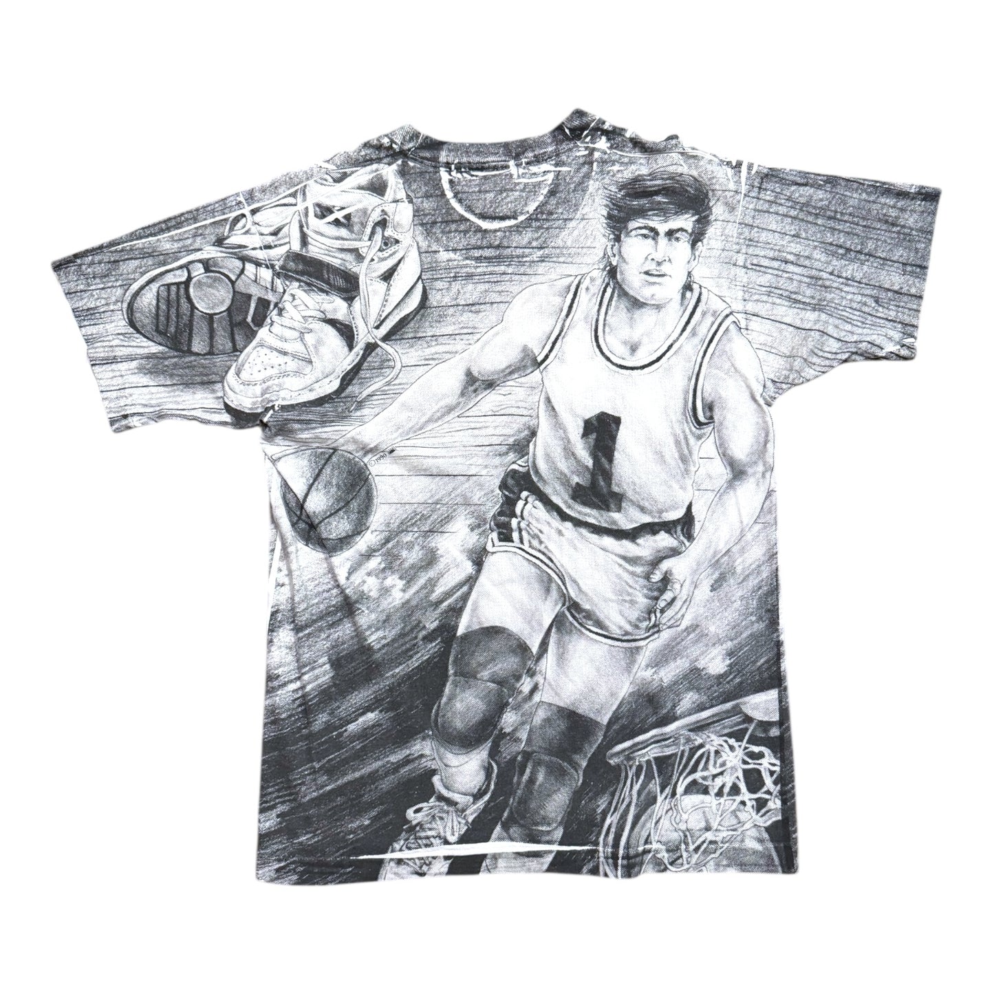 Black & White Basketball AOP