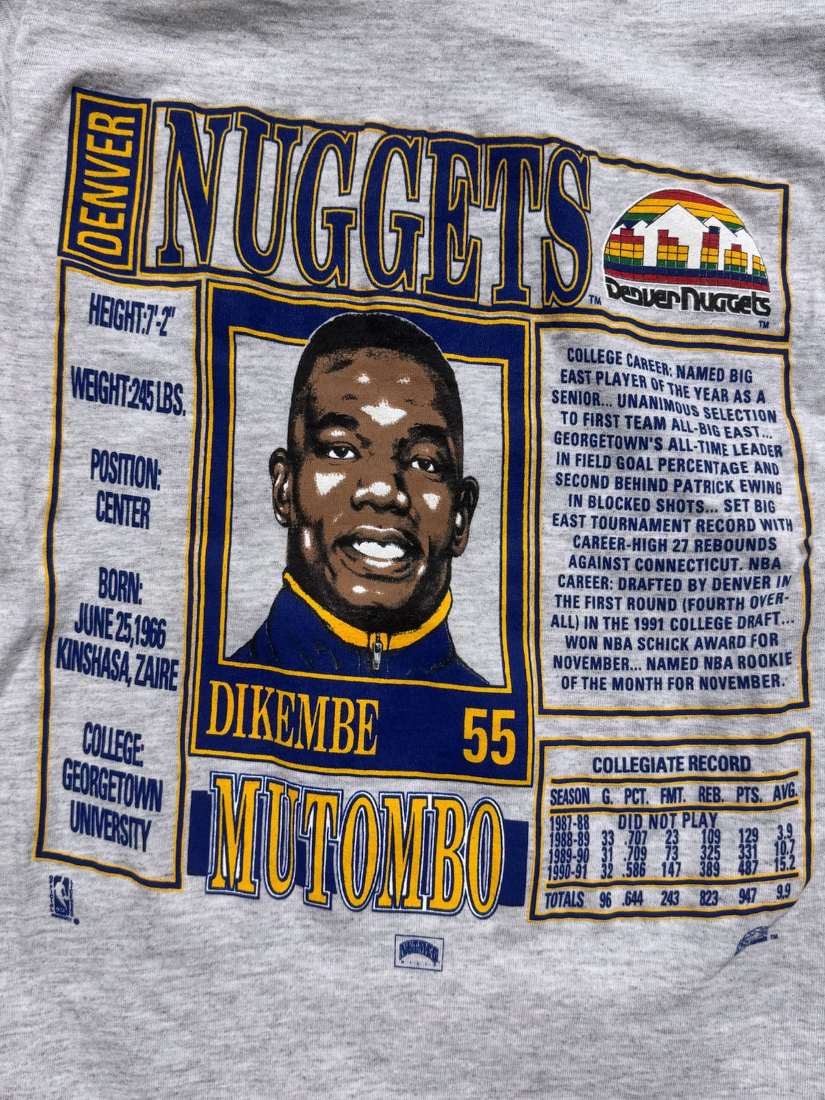 Mutombo Nuggets Youth Tee