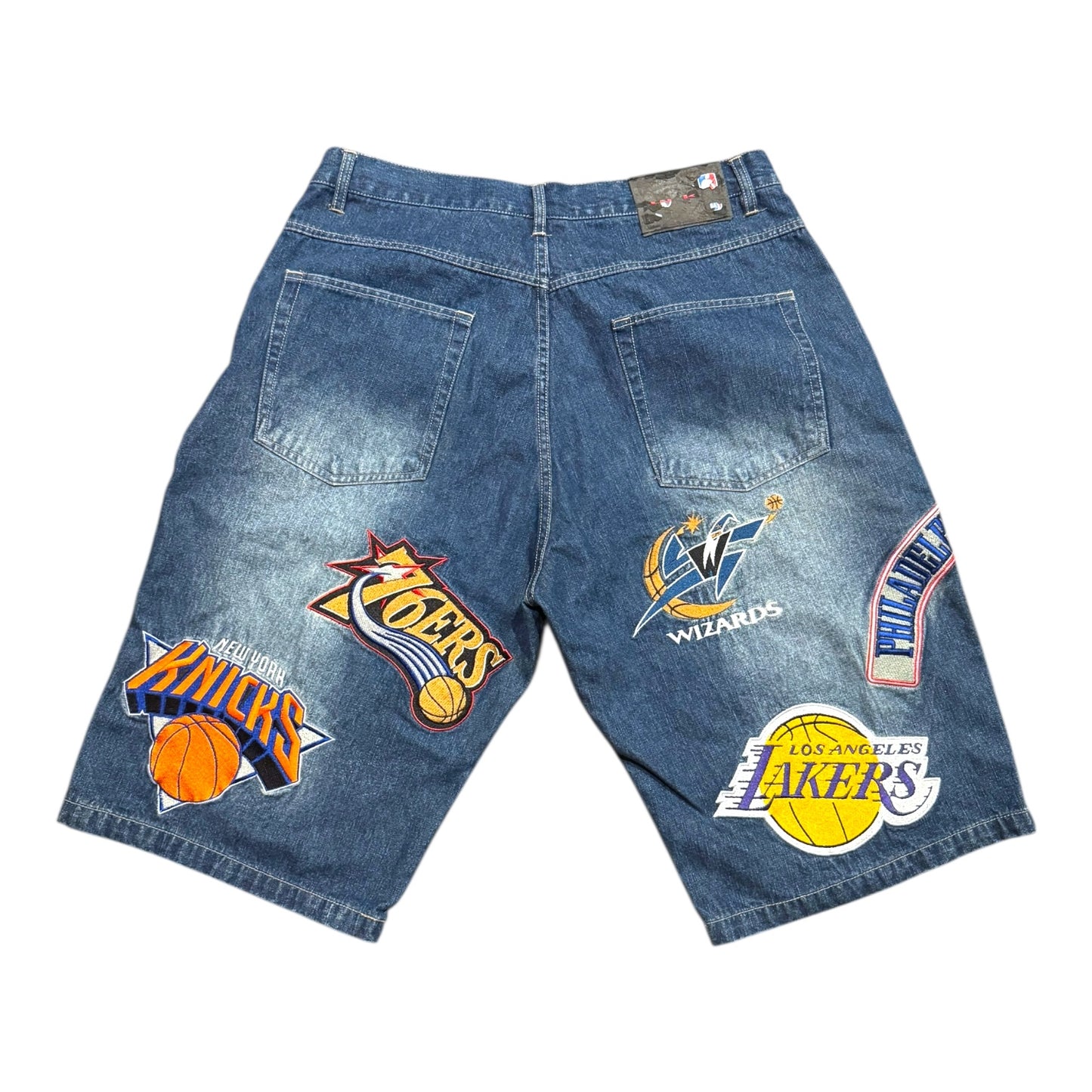 Y2K NBA Denim Patchwork Jorts